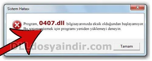 0407.dll hatası
