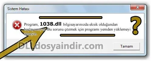 1038.dll hatası