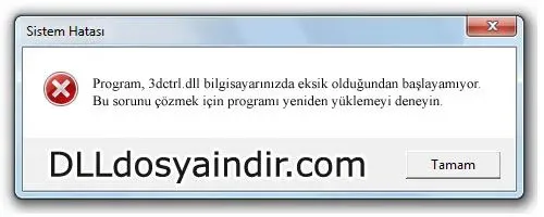 3dctrl.dll hatası