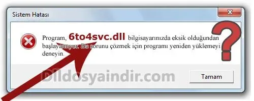 6to4svc.dll hatası