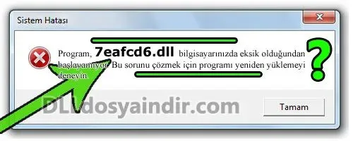 7eafcd6.dll hatası