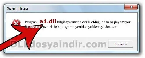 a1.dll hatası