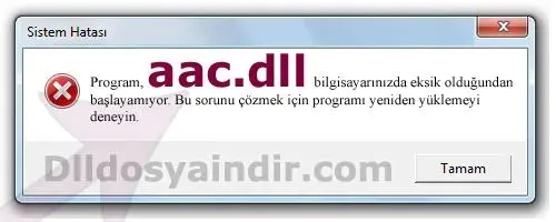 aac.dll hatası