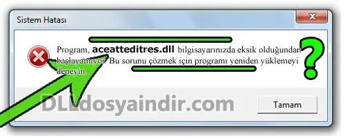 aceatteditres.dll hatası
