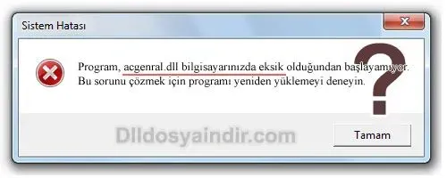 acgenral.dll hatası