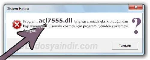 acl7555.dll hatası