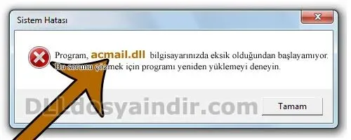 acmail.dll hatası