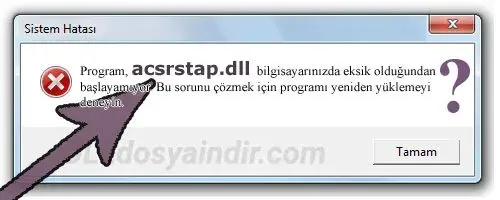 acsrstap.dll hatası