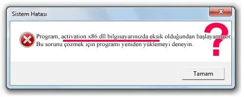 activation.x86.dll hatası