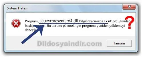 acuevrpresenter64.dll hatası