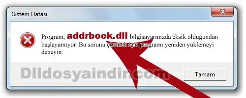 addrbook.dll hatası
