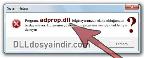 adprop.dll hatası