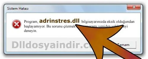 adrinstres.dll hatası