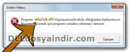 adui16.dll hatası