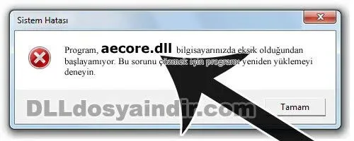 aecore.dll hatası