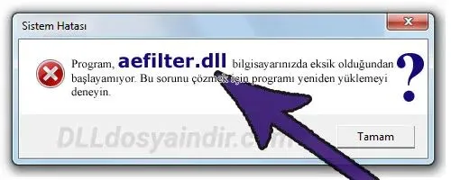 aefilter.dll hatası