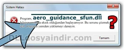 aero_guidance_sfun.dll Hata Görüntüsü