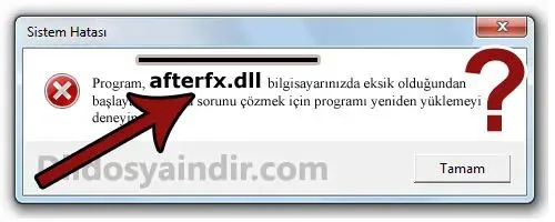 afterfx.dll hatası