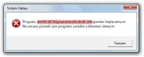 amtlib.dll hatası
