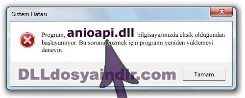 anioapi.dll hatası