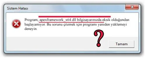 apexframework_x64.dll hatası