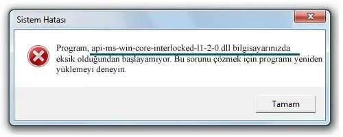 api-ms-win-core-interlocked-l1-2-0.dll hatası