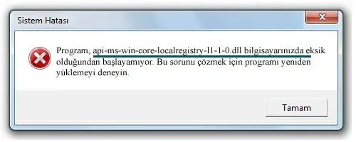 api-ms-win-core-localregistry-l1-1-0.dll hatası
