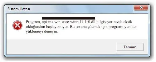 api-ms-win-core-winrt-l1-1-0.dll Hata Görüntüsü