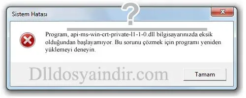 api-ms-win-crt-private-l1-1-0.dll hatası