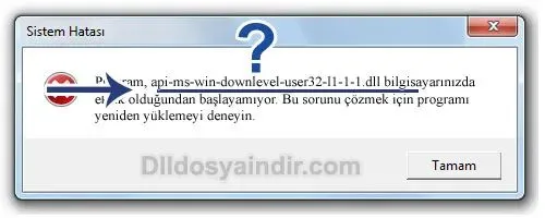 api-ms-win-downlevel-user32-l1-1-1.dll hatası