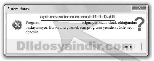api-ms-win-mm-mci-l1-1-0.dll hatası