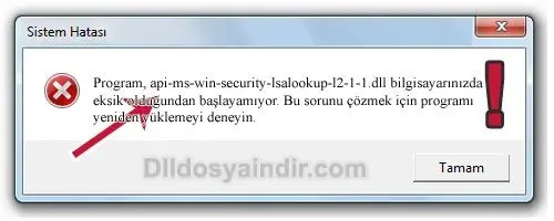 api-ms-win-security-lsalookup-l2-1-1.dll hatası