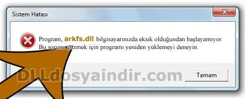 arkfs.dll hatası