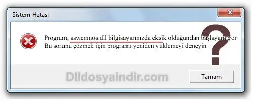aswcmnos.dll hatası