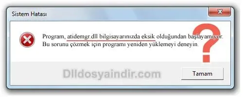 atidemgr.dll hatası