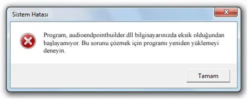 audioendpointbuilder.dll hatası