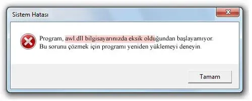 awl.dll hatası