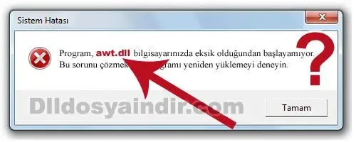 awt.dll Hata Görüntüsü
