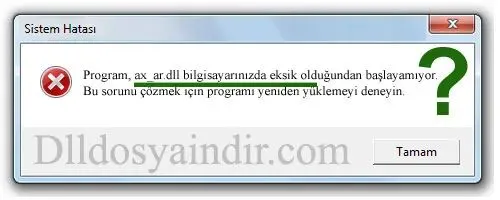 ax_ar.dll hatası