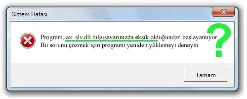 ax_slv.dll hatası