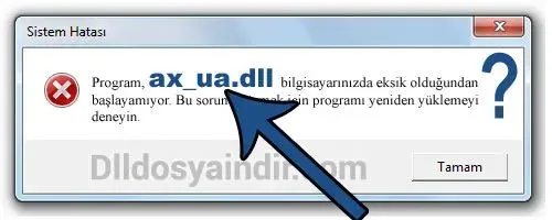 ax_ua.dll hatası