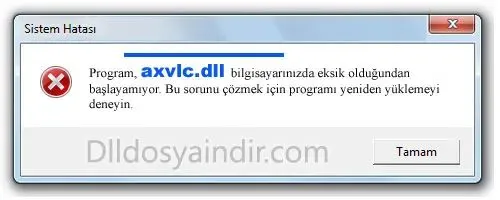 axvlc.dll hatası