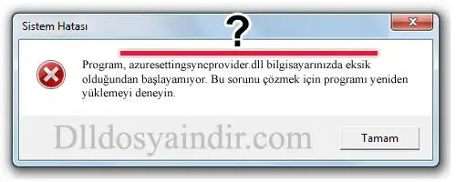 azuresettingsyncprovider.dll hatası