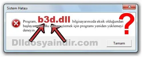 b3d.dll hatası