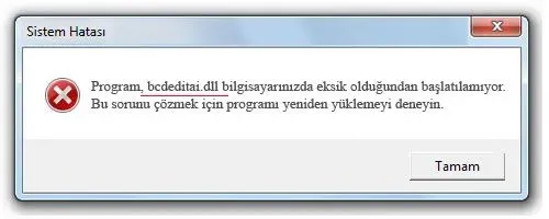 bcdeditai.dll hatası