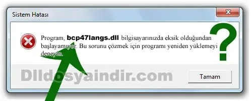 bcp47langs.dll hatası