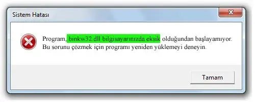 binkw32.dll hatası