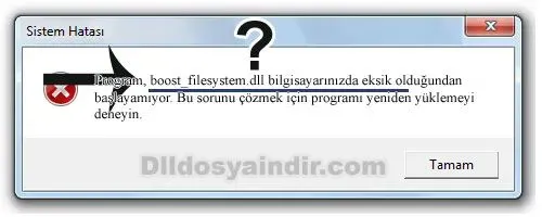 boost_filesystem.dll hatası