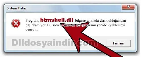 btmshell.dll hatası