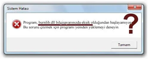 burnlib.dll hatası